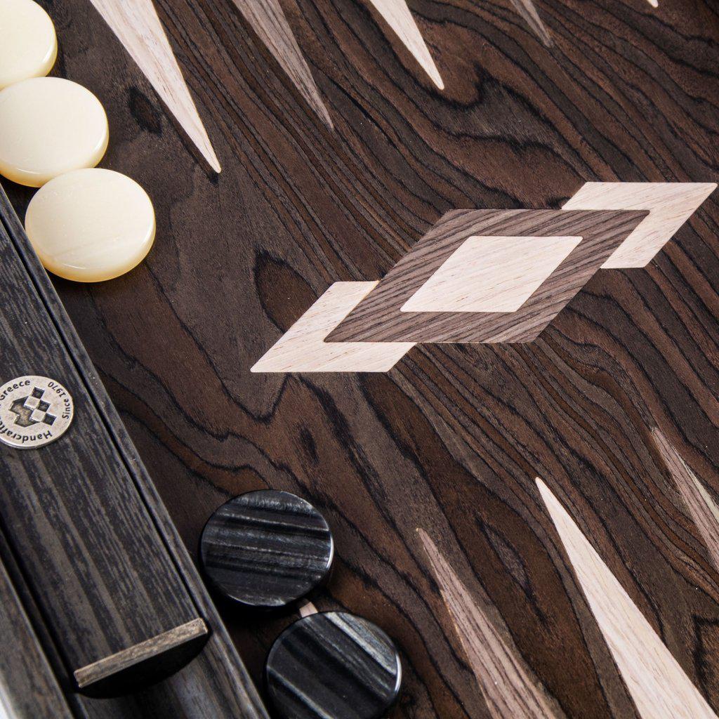 EBONY BURL Backgammon-Bordspill-Manopoulos-Large-Kvalitetstid AS