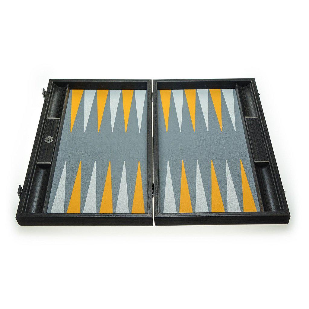 CANARY YELLOW MINIMALIST ART Backgammon-Bordspill-Manopoulos-Large-Kvalitetstid AS