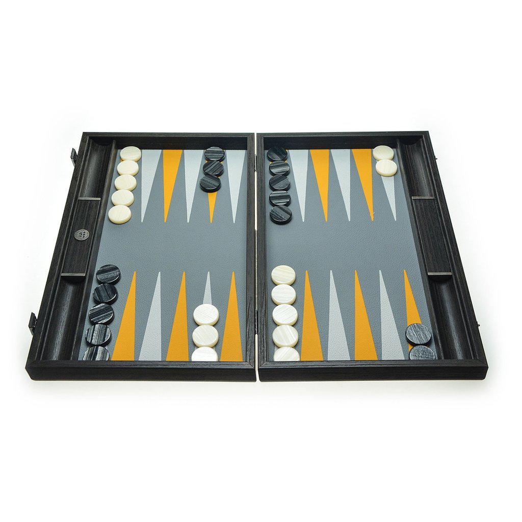 CANARY YELLOW MINIMALIST ART Backgammon-Bordspill-Manopoulos-Large-Kvalitetstid AS