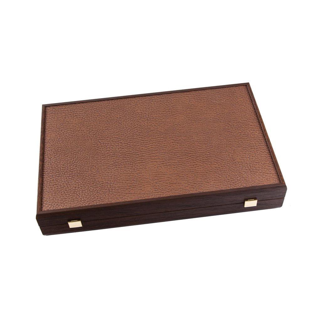CARAMEL BROWN Backgammon-Bordspill-Manopoulos-Large-Kvalitetstid AS