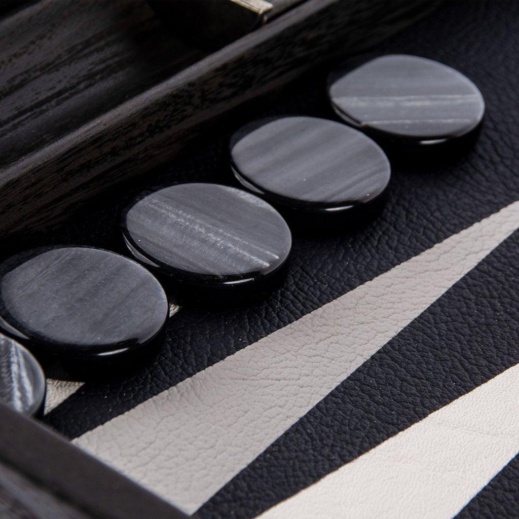 CLASSIC BLACK Backgammon-Bordspill-Manopoulos-Large-Kvalitetstid AS