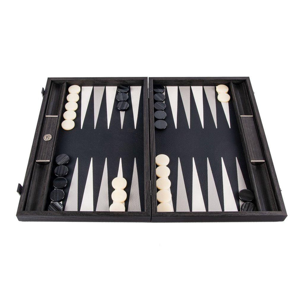 CLASSIC BLACK Backgammon-Bordspill-Manopoulos-Large-Kvalitetstid AS
