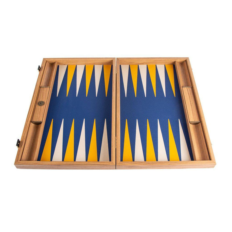 ROYAL BLUE Backgammon-Bordspill-Manopoulos-Large-Kvalitetstid AS