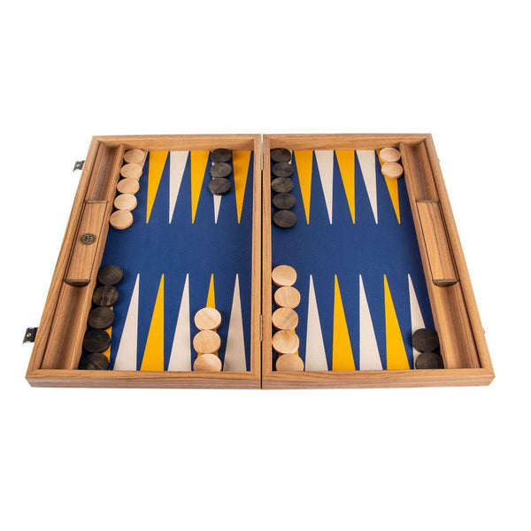 ROYAL BLUE Backgammon-Bordspill-Manopoulos-Large-Kvalitetstid AS