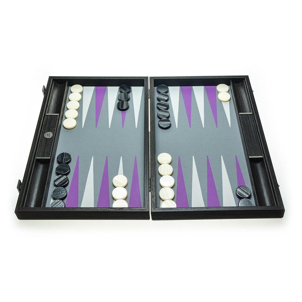 TRAFFIC PURPLE MINIMALIST ART Backgammon-Bordspill-Manopoulos-Large-Kvalitetstid AS
