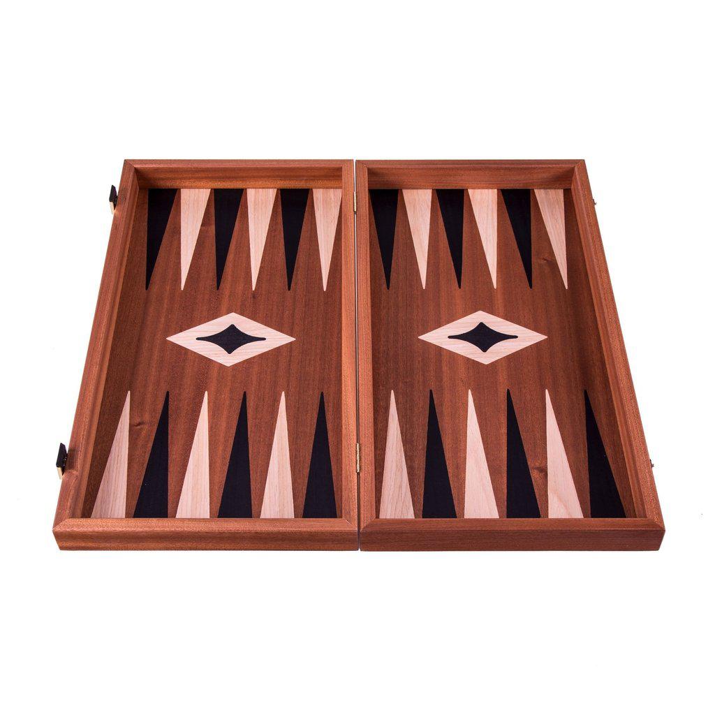 MAHOGANY Backgammon-Backgammon-Manopoulos-Large-Kvalitetstid AS
