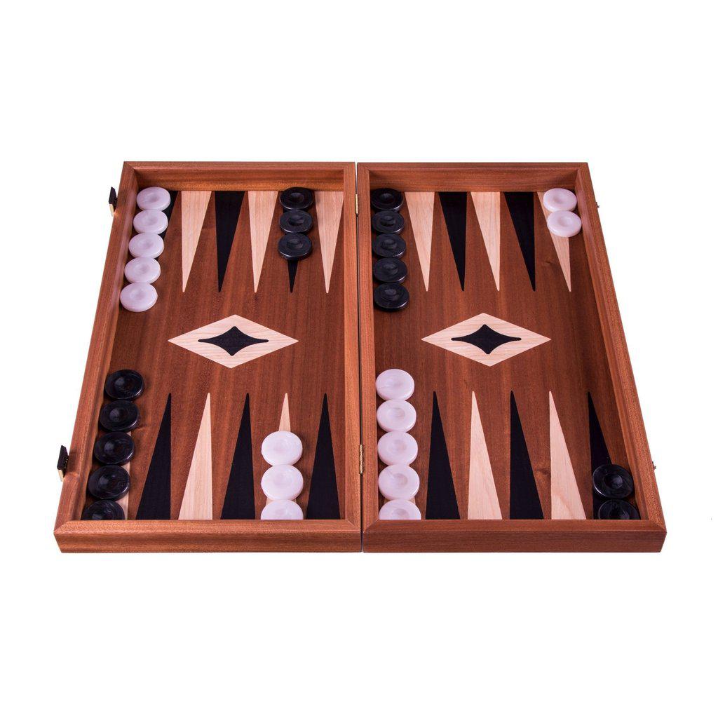 MAHOGANY Backgammon-Backgammon-Manopoulos-Large-Kvalitetstid AS