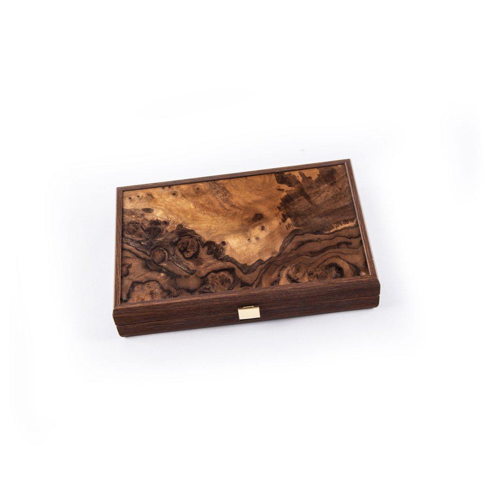 NATURAL BURL with PEARL ELEMENTS Backgammon (Small size)-Bordspill-Manopoulos-Small-Kvalitetstid AS