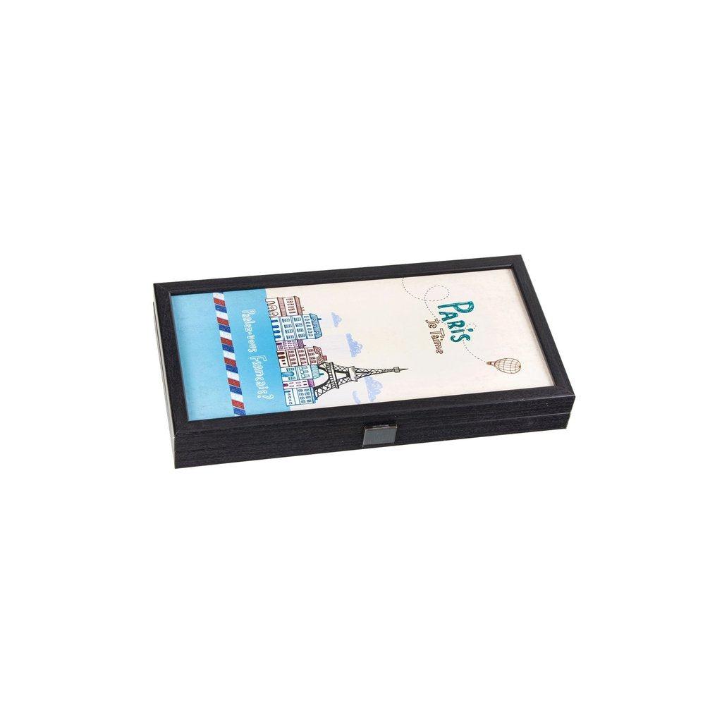 PARIS - Travel Size Backgammon-Bordspill-Manopoulos-Small-Kvalitetstid AS
