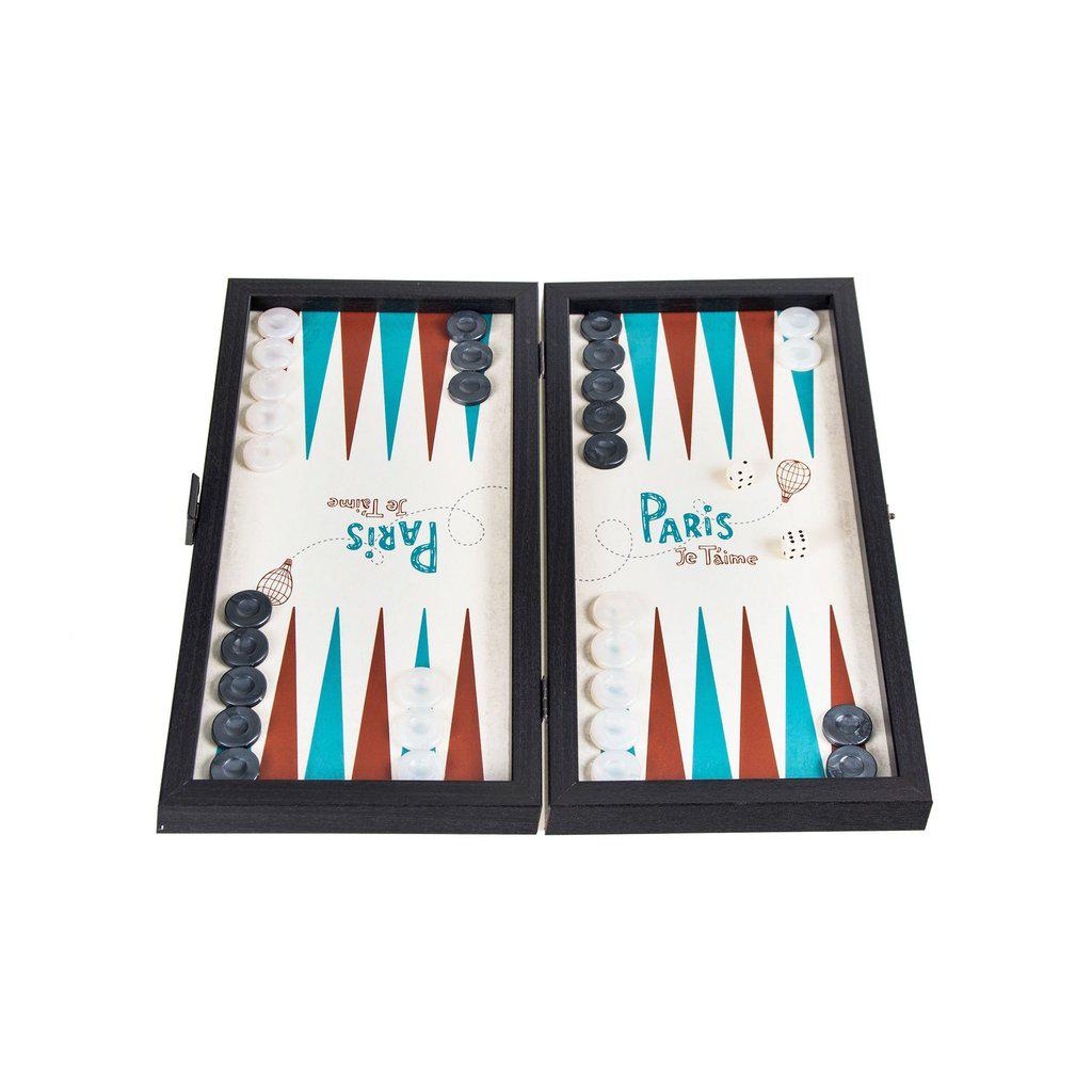 PARIS - Travel Size Backgammon-Bordspill-Manopoulos-Small-Kvalitetstid AS