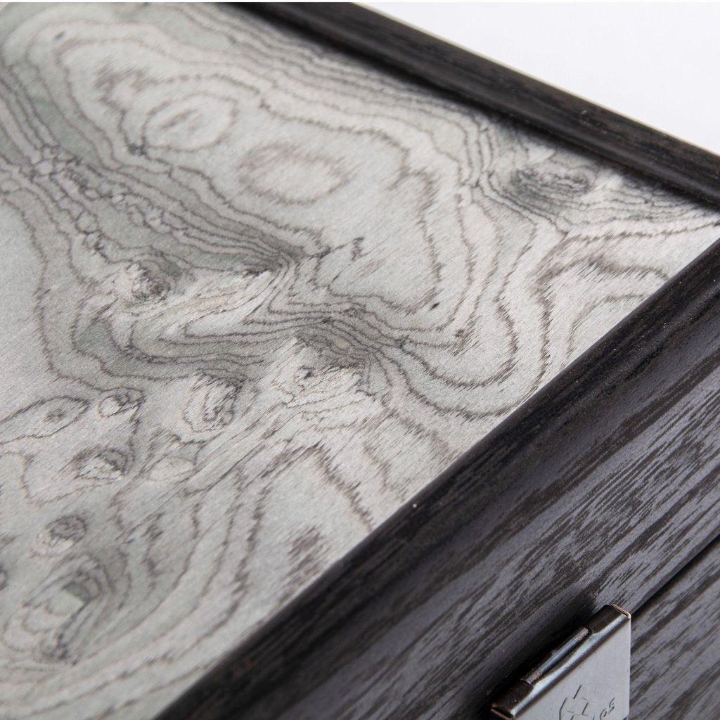 PEARLY GREY VAVONA Backgammon-Bordspill-Manopoulos-Large-Kvalitetstid AS