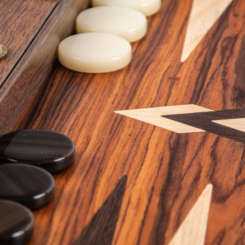 PALISANDER CROWN CUT Backgammon-Bordspill-Manopoulos-Large-Kvalitetstid AS