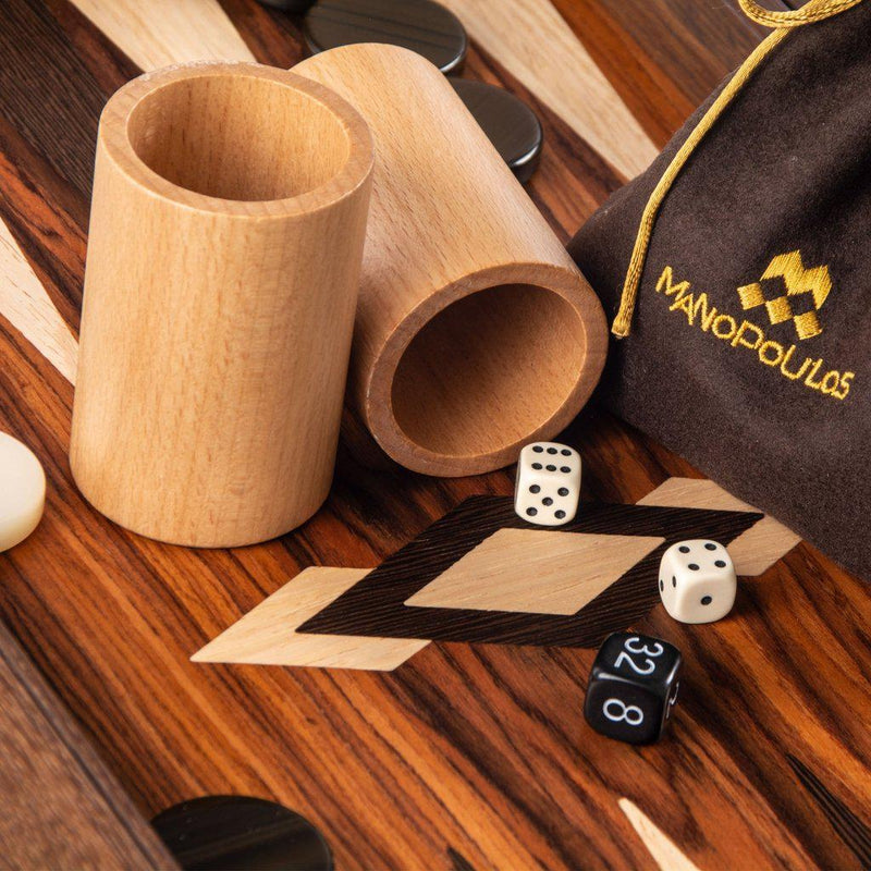 PALISANDER CROWN CUT Backgammon-Bordspill-Manopoulos-Large-Kvalitetstid AS