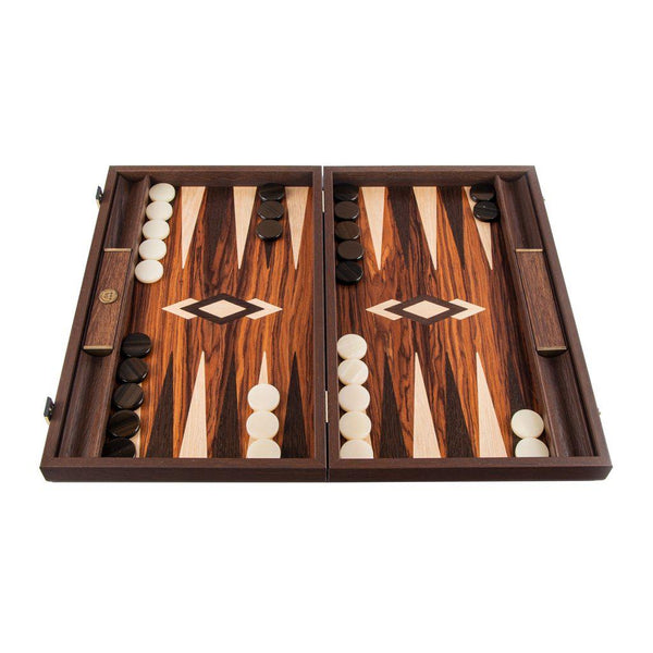 PALISANDER CROWN CUT Backgammon-Bordspill-Manopoulos-Large-Kvalitetstid AS