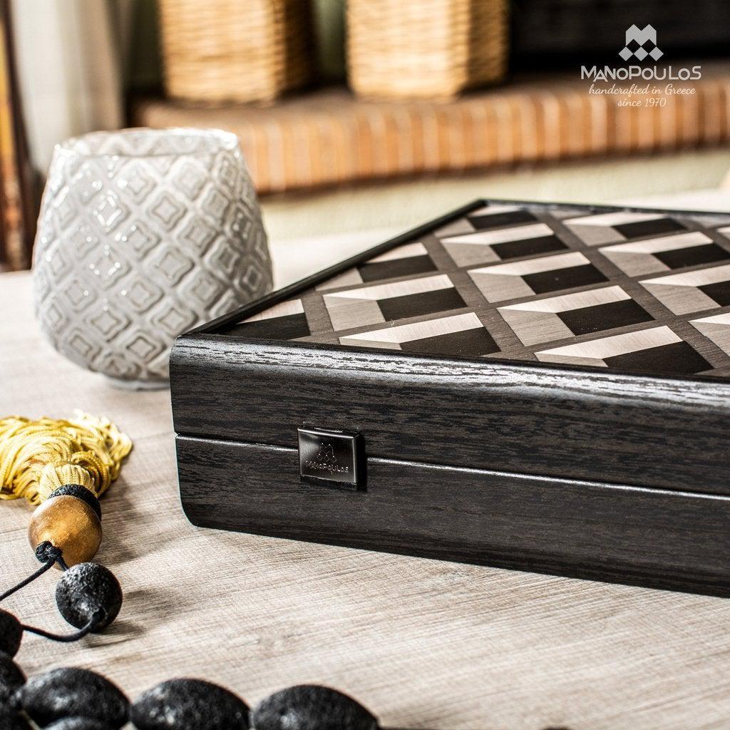GRID WOOD ILLUSION Backgammon-Backgammon-Manopoulos-Large-Kvalitetstid AS