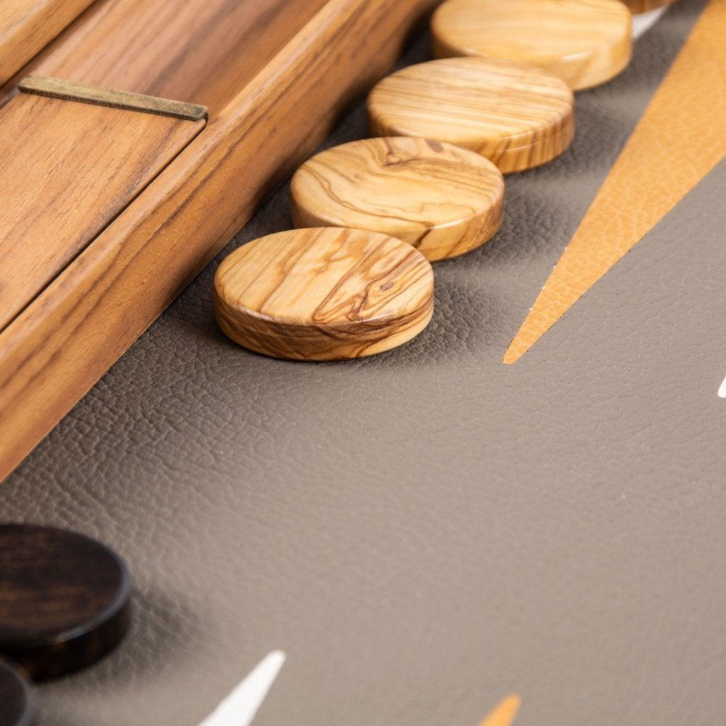 GREY BEIGE OSTRICH TOTE Backgammon-Backgammon-Manopoulos-Large-Kvalitetstid AS