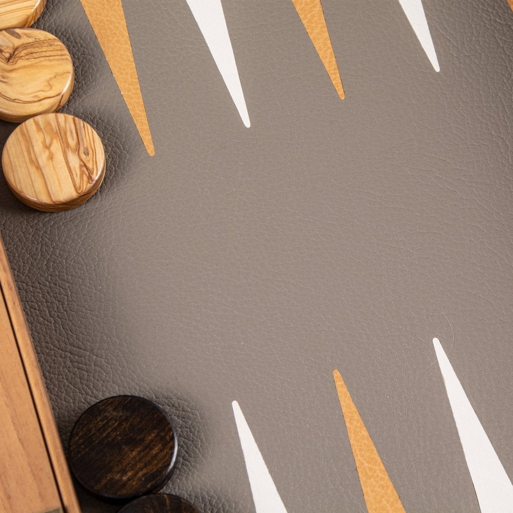 GREY BEIGE OSTRICH TOTE Backgammon-Backgammon-Manopoulos-Large-Kvalitetstid AS