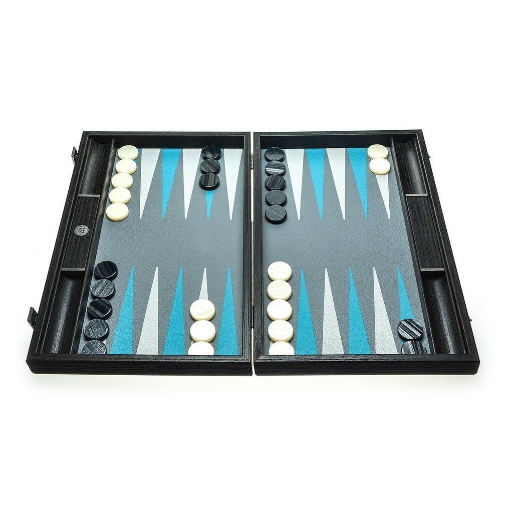 TURQUOISE BLUE MINIMALIST ART Backgammon-Bordspill-Manopoulos-Large-Kvalitetstid AS