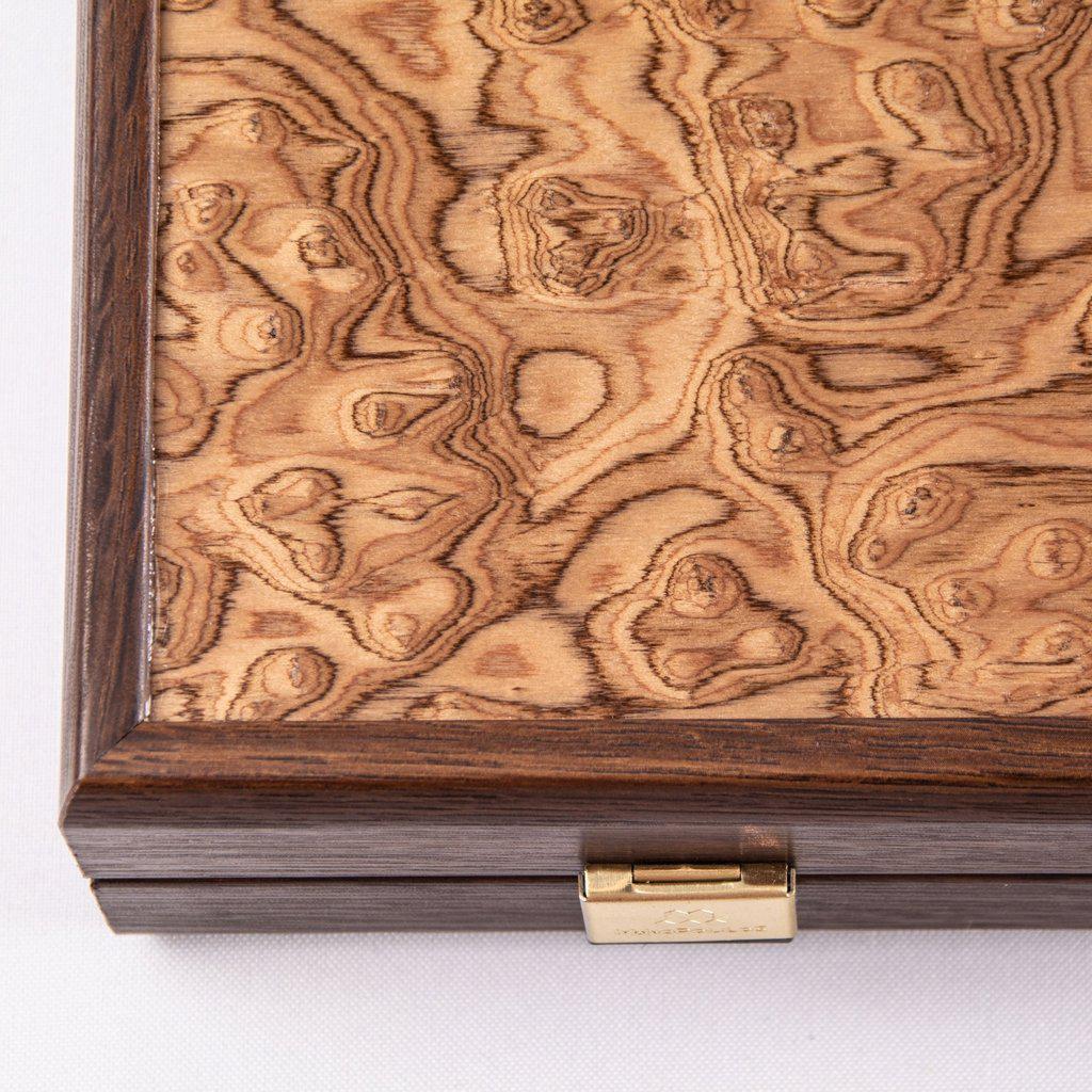 WALNUT BURL Backgammon-Bordspill-Manopoulos-Large-Kvalitetstid AS