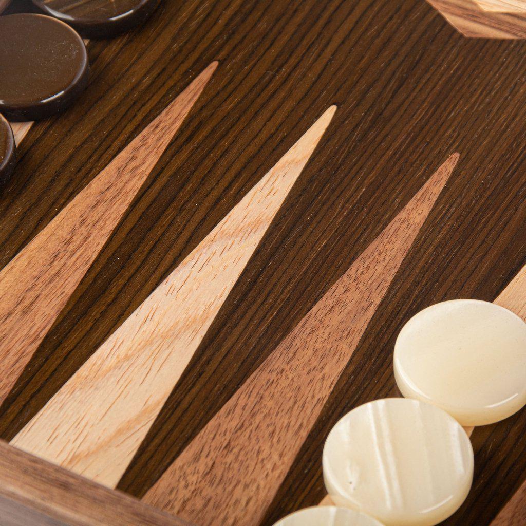 WALNUT NATURAL TREE TRUNK Backgammon-Bordspill-Manopoulos-Large-Kvalitetstid AS