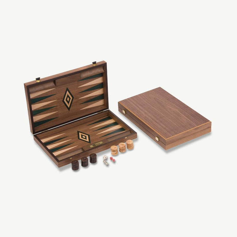Backgammon i valnøtt (60x47 cm) - velg farge-Backgammon-Uber Games-Svart-Kvalitetstid AS