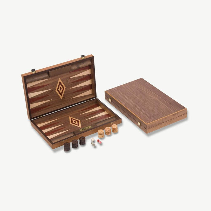 Backgammon i valnøtt (60x47 cm) - velg farge-Backgammon-Uber Games-Svart-Kvalitetstid AS