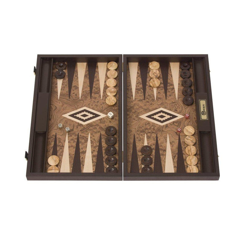 Backgammon i valnøtt med kvistknuter (60x47 cm)-Bordspill-Uber Games-Kvalitetstid AS