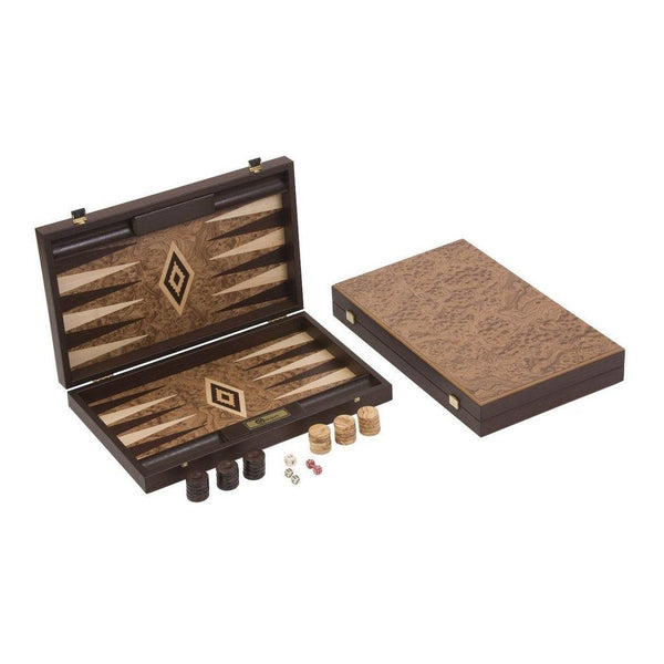 Backgammon i valnøtt med kvistknuter (60x47 cm)-Bordspill-Uber Games-Kvalitetstid AS