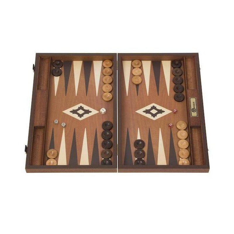 Backgammon med ramme av mahogni (60 x 47 cm)-Bordspill-Uber Games-Kvalitetstid AS