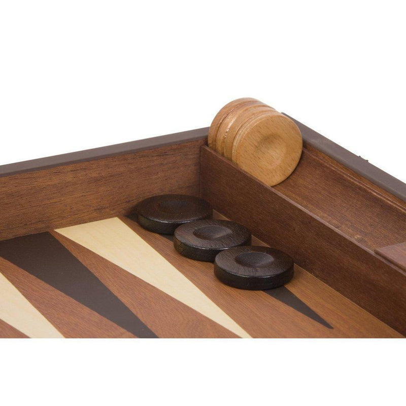 Backgammon med ramme av mahogni (60 x 47 cm)-Bordspill-Uber Games-Kvalitetstid AS