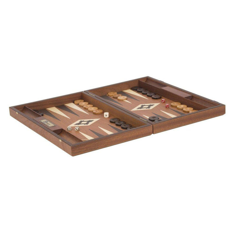 Backgammon med ramme av mahogni (60 x 47 cm)-Bordspill-Uber Games-Kvalitetstid AS