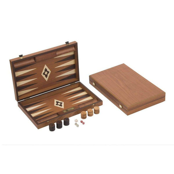 Backgammon med ramme av mahogni (60 x 47 cm)-Bordspill-Uber Games-Kvalitetstid AS