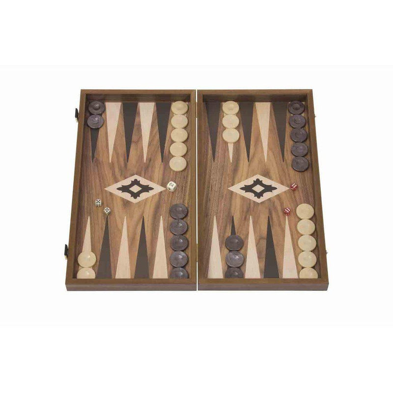 Backgammon med valnøttramme (50x47 cm)-Bordspill-Uber Games-Kvalitetstid AS
