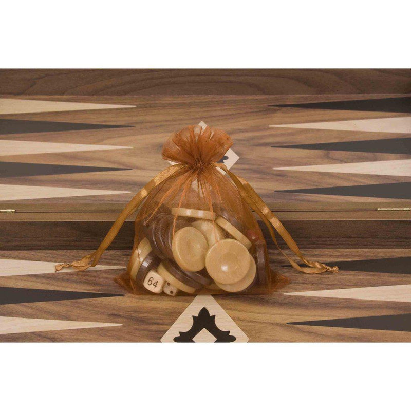 Backgammon med valnøttramme (50x47 cm)-Bordspill-Uber Games-Kvalitetstid AS