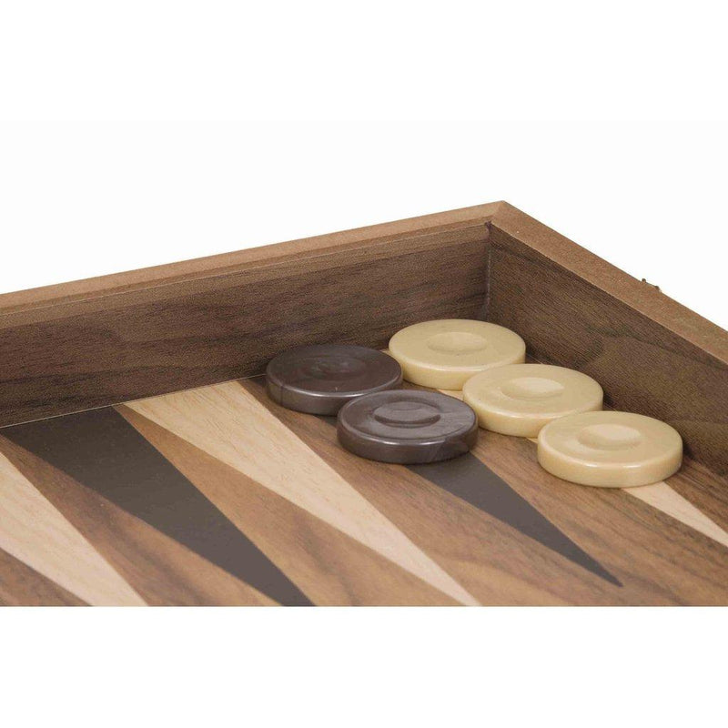 Backgammon med valnøttramme (50x47 cm)-Bordspill-Uber Games-Kvalitetstid AS