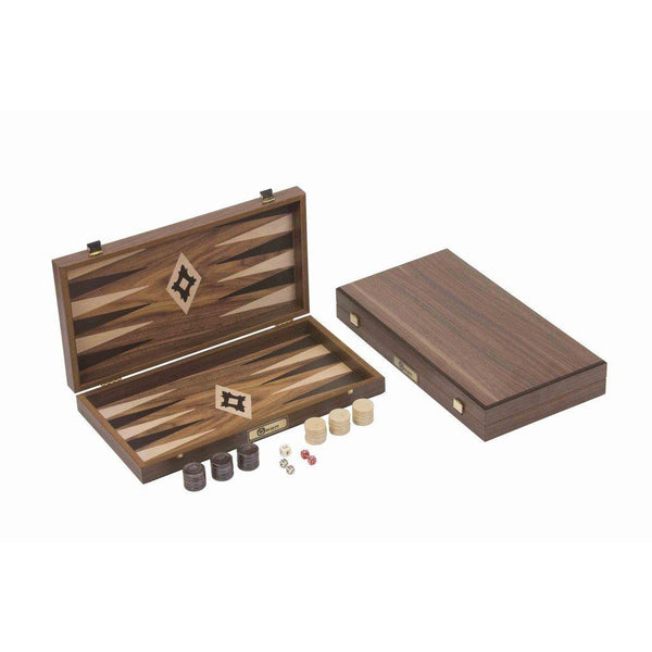 Backgammon med valnøttramme (50x47 cm)-Bordspill-Uber Games-Kvalitetstid AS