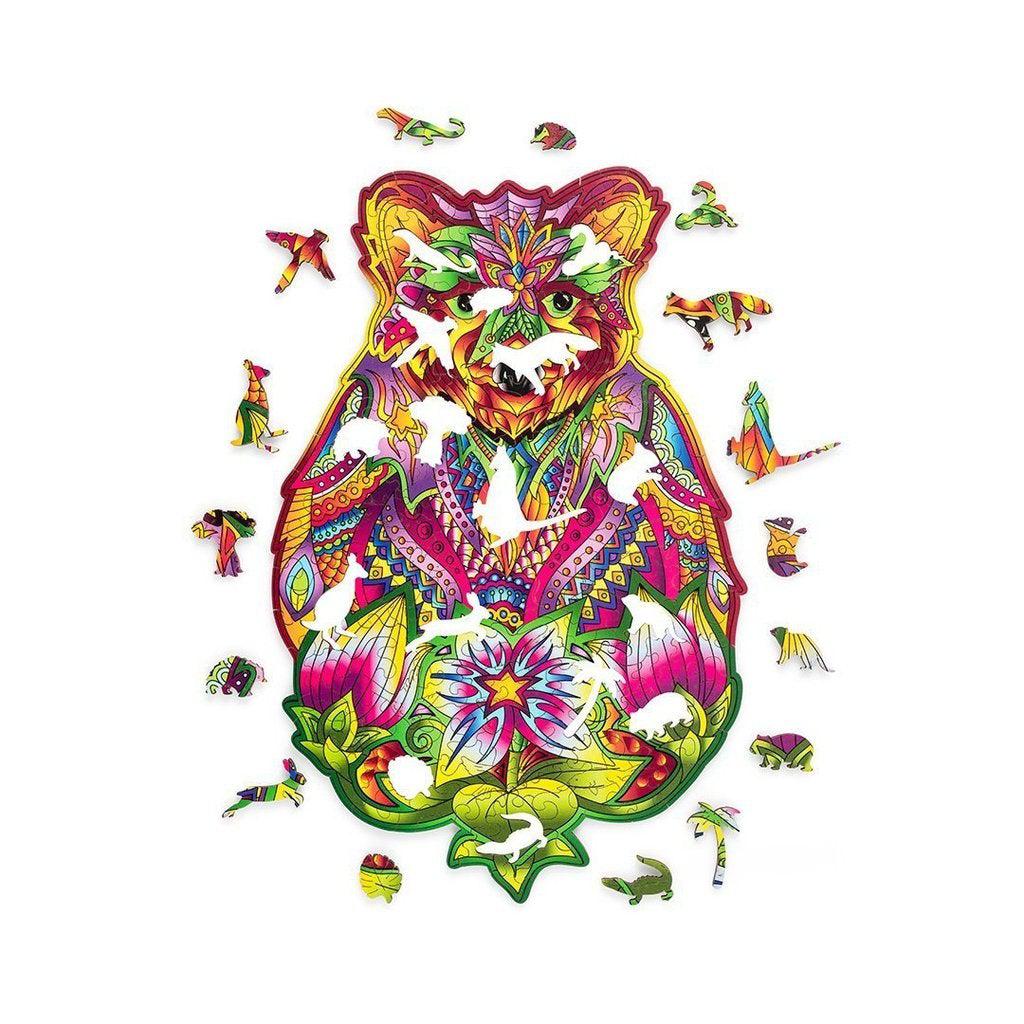 Spirit Bear - wooden colorful puzzle by WoodTrick.