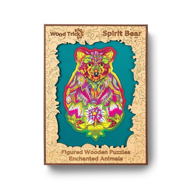 Spirit Bear - wooden colorful puzzle by WoodTrick.