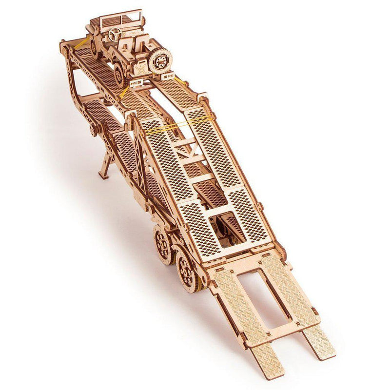 Car Trailer - 3D mekanisk 3D byggesett i tre fra WoodTrick