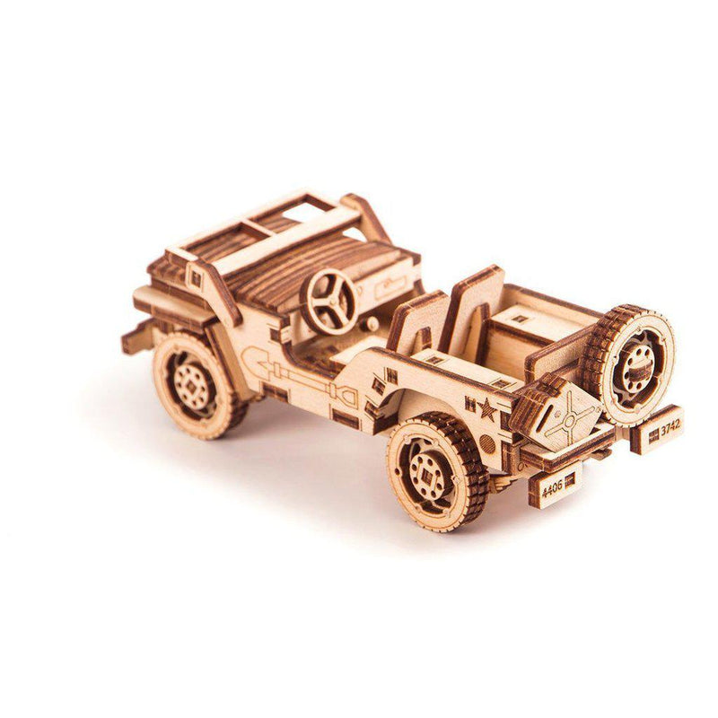 Car Trailer - 3D mekanisk 3D byggesett i tre fra WoodTrick