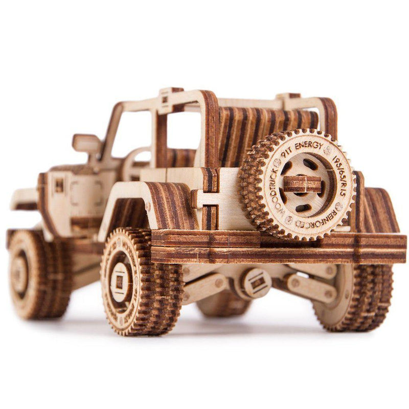 Autoset - 3D mekanisk 3D byggesett i tre fra WoodTrick1