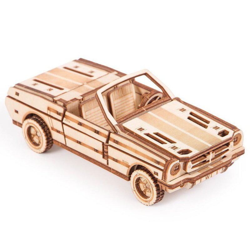 Cabriolet - 3D mekanisk 3D byggesett i tre fra WoodTrick