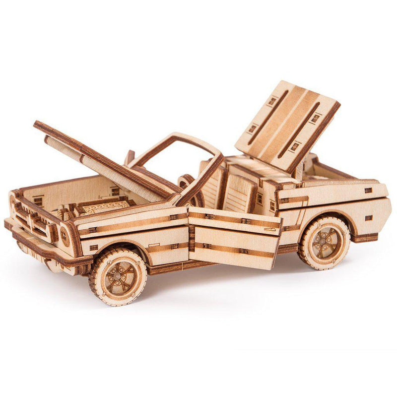 Cabriolet - 3D mekanisk 3D byggesett i tre fra WoodTrick