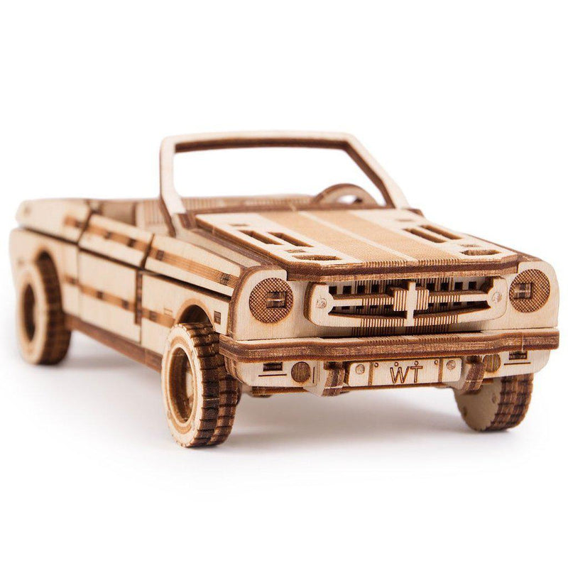 Cabriolet - 3D mekanisk 3D byggesett i tre fra WoodTrick