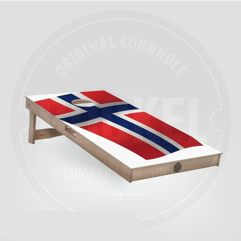 Cornhole Gockel | Det originale ertepose-spillet-Utespill-Gockel-enkel-norsk flagg-Kvalitetstid AS