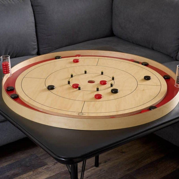 Crokinole Red - komplett utstyrspakke-Crokinole-Tracey Boards-Kvalitetstid AS