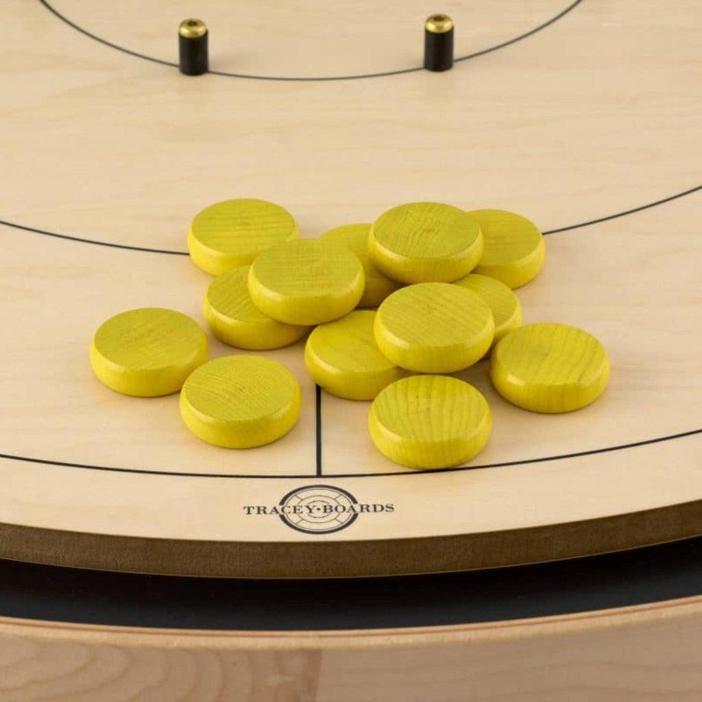 Crokinole - ekstrabrikker-Crokinole tilbehør-Tracey Boards-Gul-Kvalitetstid AS