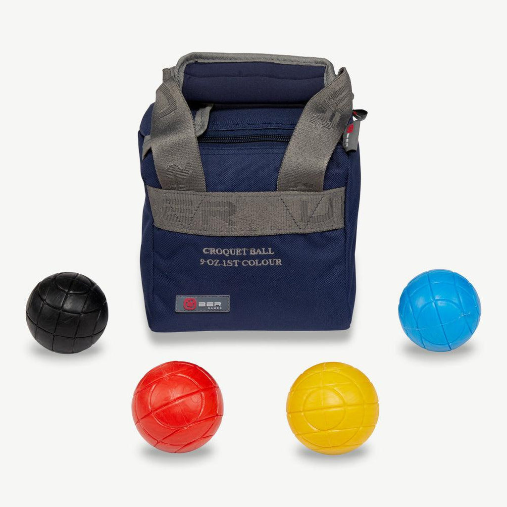 Croquet - krokketkuler-Croquet kuler-Uber Games-Plast-255g-Primærfarger: blå/rød/sort/gul-Kvalitetstid AS