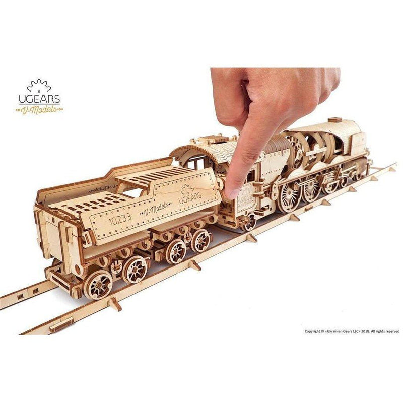 Model V-Express Steam Train with Tender-Byggesett-Ugears-Kvalitetstid AS