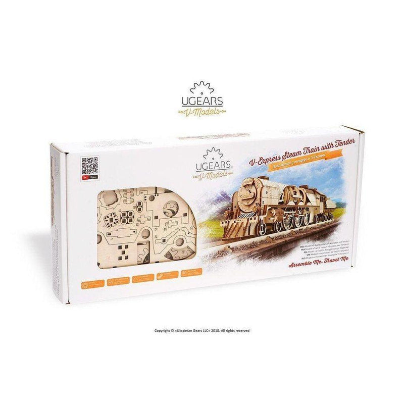 Model V-Express Steam Train with Tender-Byggesett-Ugears-Kvalitetstid AS